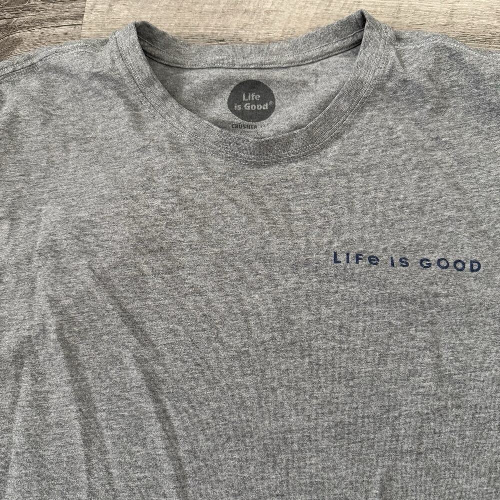 Life is Good Crusher Tee Mens XL Gray PEACE OUT Graphic Long Sleeve T-Shirt - Picture 10 of 10